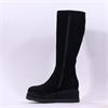 Marco Moreo Stockholm Side Zip Knee High - Black Suede